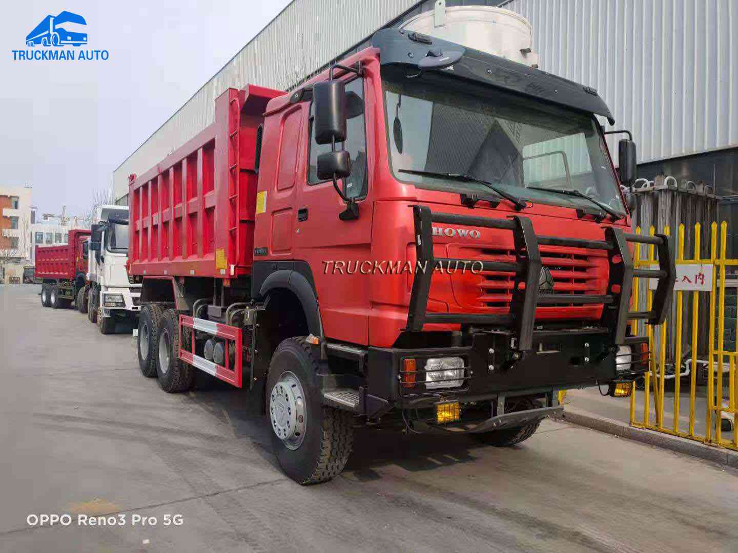 371HP Sino Dump Truck For South Sudan With Military Bumper