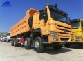 12 Wheel SINOTRUK HOWO 50 Tons Dump Truck For Ghana