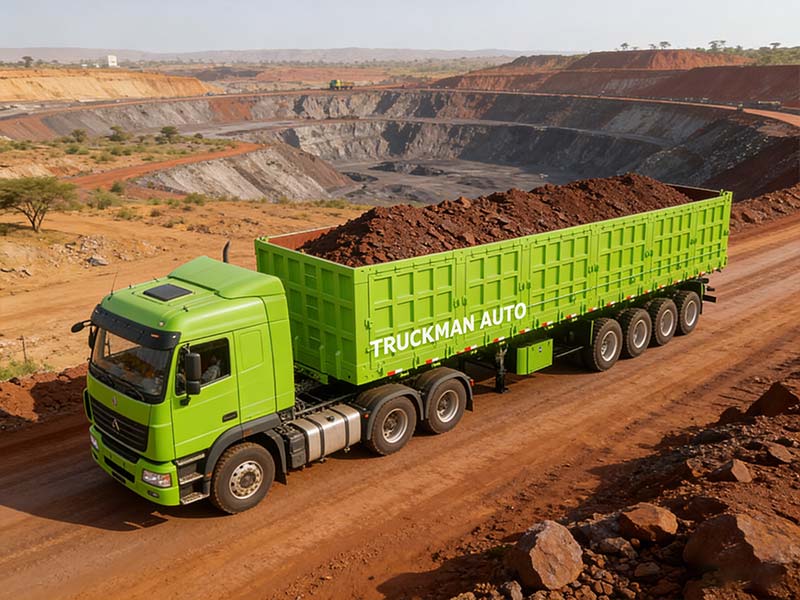 dump-semi-trailer-traveling-on-mining-roads