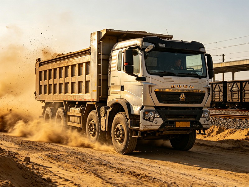 dump truck from the Mining Area Distribution Station to the Railroad Loading Point