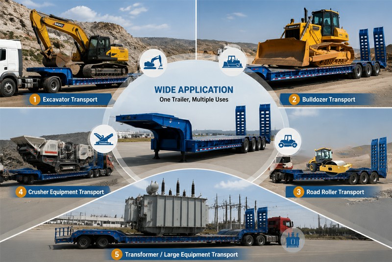 Application scenarios for low-bed semi-trailer