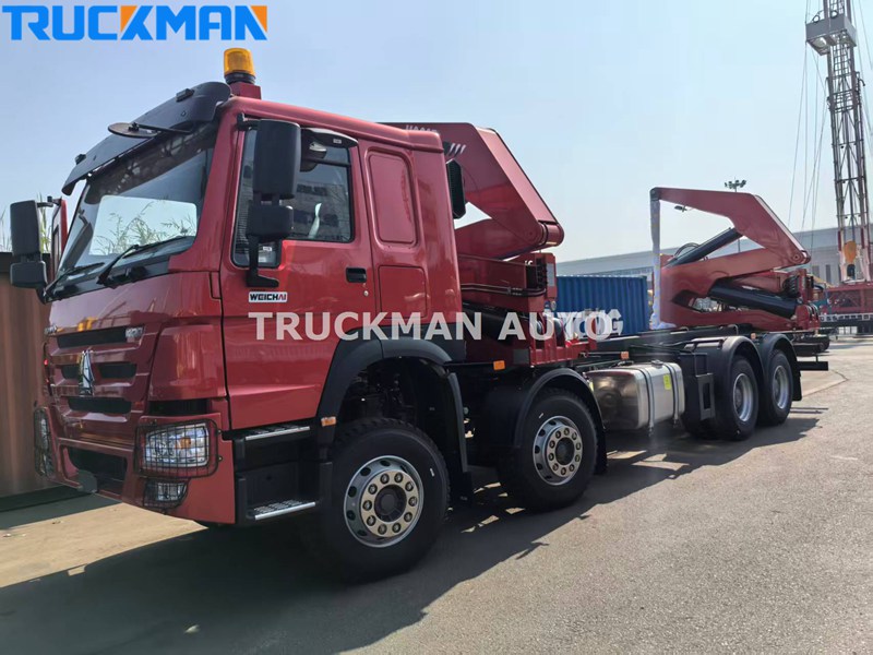 8X4 400HP SINOTRUK HOWO Container Side Loader Truck