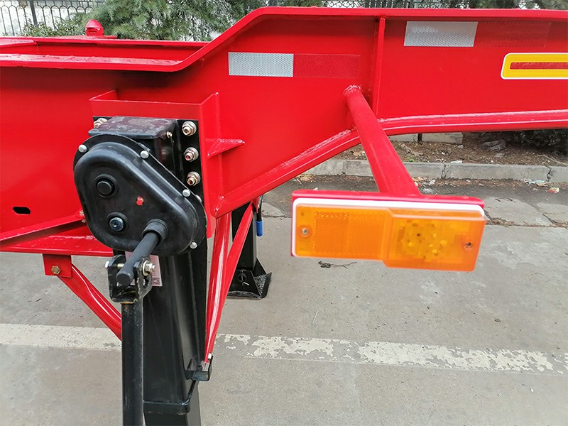 3 Axles Skeleton Container Semi Trailer Landing Gear