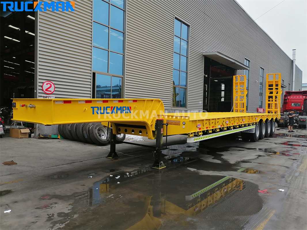 4 axle 100 tons low bed trailer