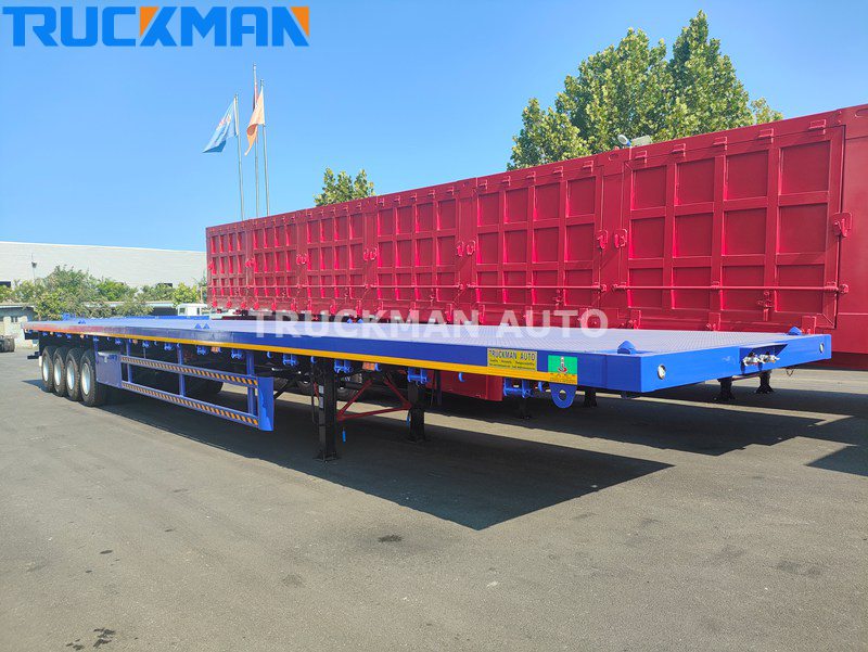 4 axles 70 tons flatbed trailer