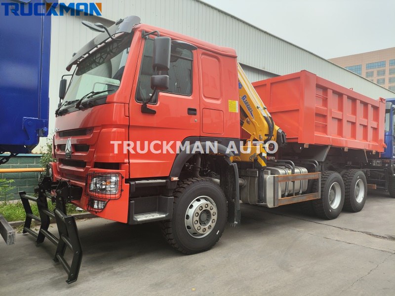 tipper truck with crane