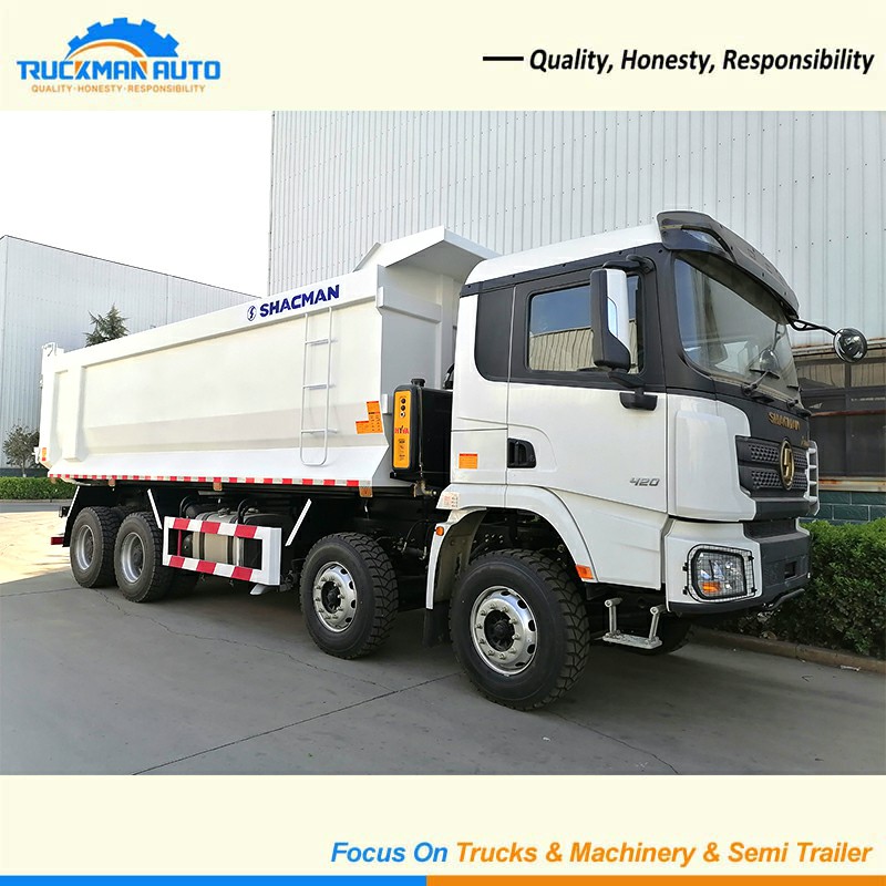 SHACMAN X3000 8X4 Dump Truck Right Front Three-quarter View_shen
