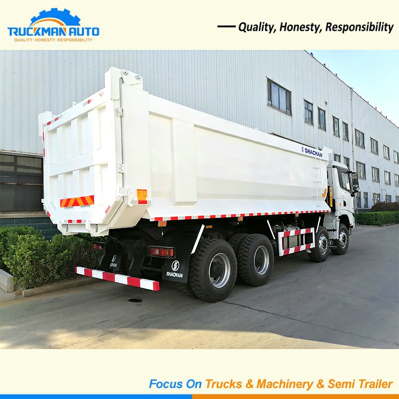 SHACMAN X3000 8X4 Dump Truck Right Rear Three-quarter View_shen