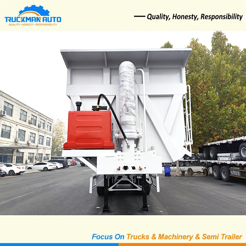 3 Axle Dump Semi Trailer Front View
