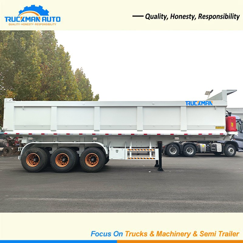 3 Axle Dump Semi Trailer Side View