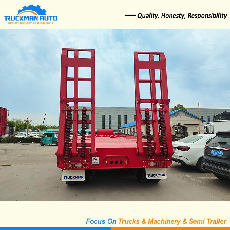 3 Axles 60 Tons Low Bed Trailer rear photo
