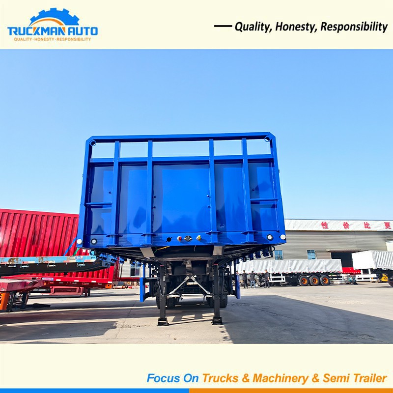 3 Axles 60 Tons Side Wall Trailer Front View