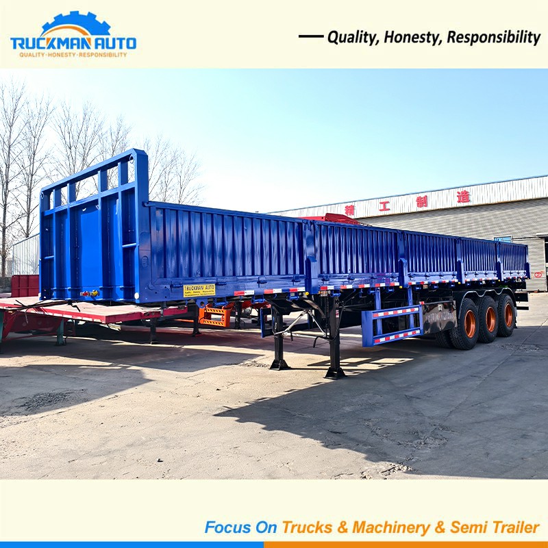 3 Axles 60 Tons Side Wall Trailer Left Front Three-quarter View