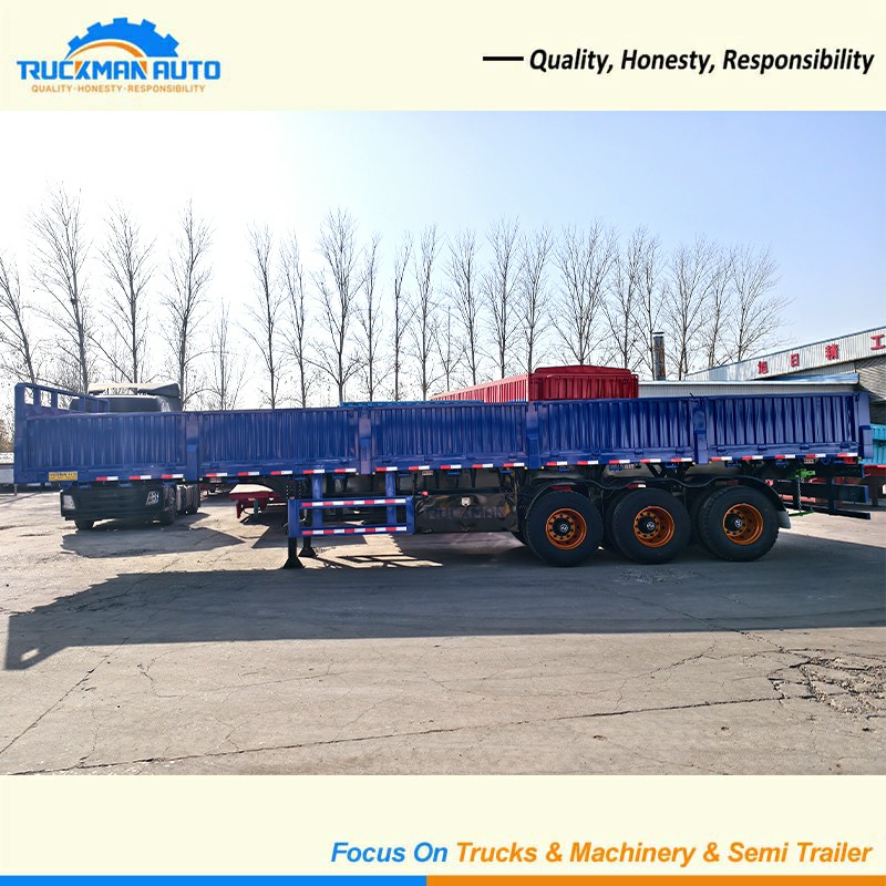 3 Axles 60 Tons Side Wall Trailer Side View