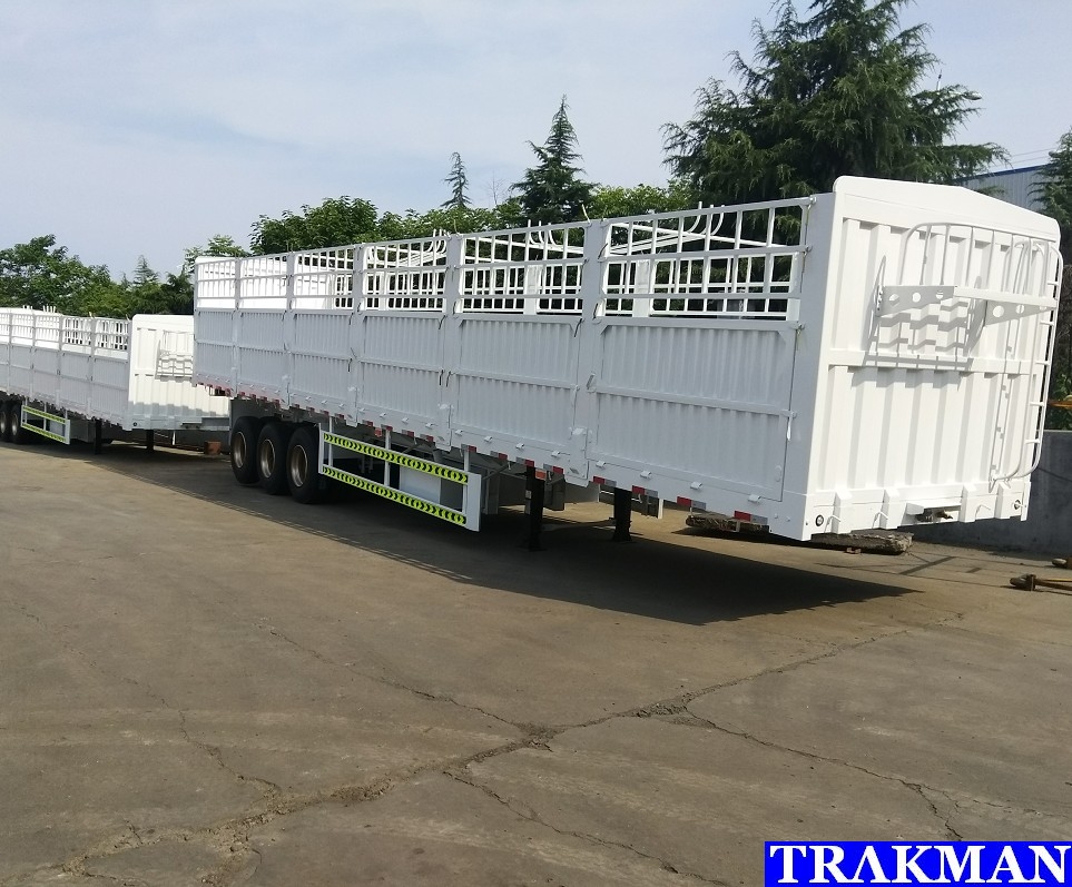 TRΛKMAN Brand 3 Axles Cargo Fence Trailer
