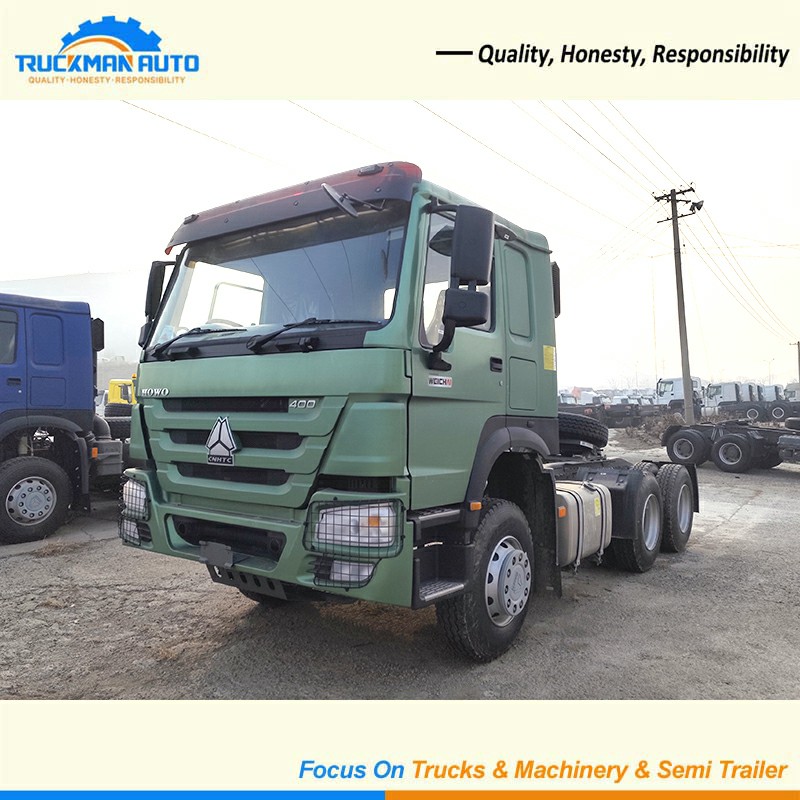 HOWO 400HP Tractor Truck Left Front Three-quarter View_shen