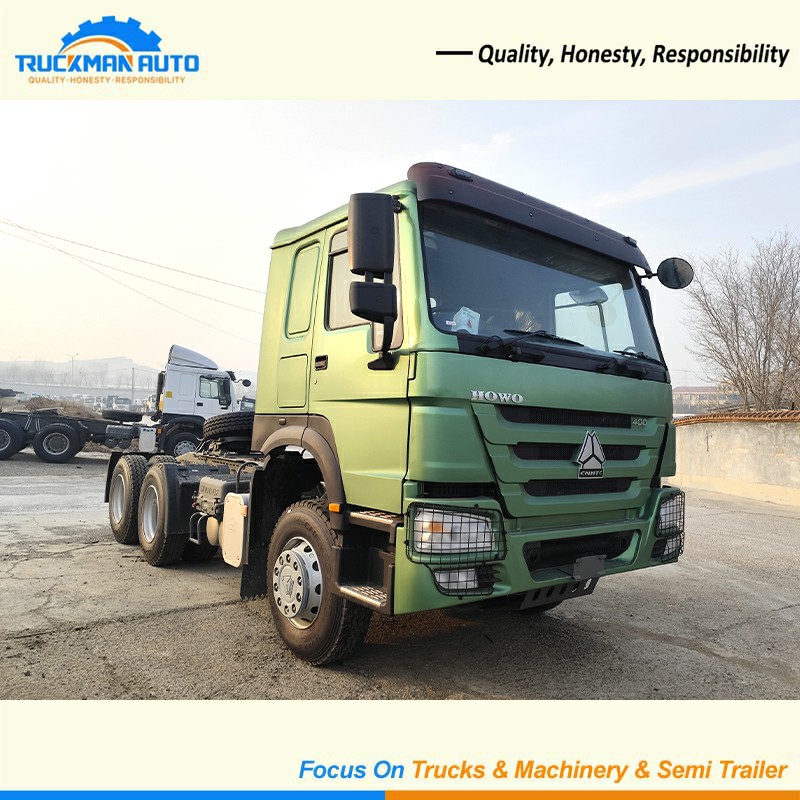 HOWO 400HP Tractor Truck Right Front Three-quarter View_shen