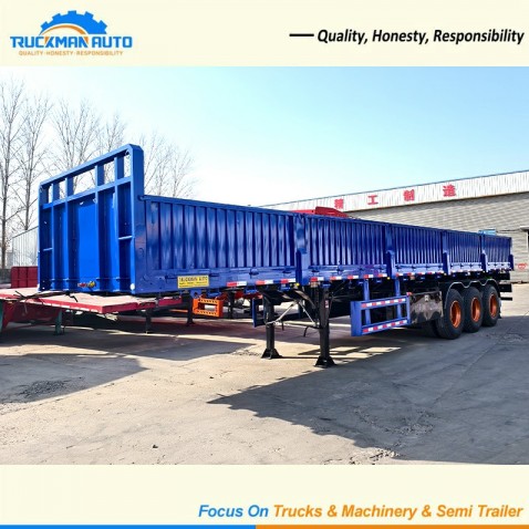 3 Axles 60 Tons Side Wall Trailer Left Front Three-quarter View