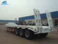 3 Axle 50 Tons Low Bed Trailer For Transport Heavy Equipment