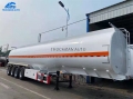 54m3 54000L Fuel Tank Trailer With 6 Pcs Comdepartment For Ghana