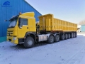 9 Axles SINOTRUCK 45 Cubic Meters Dump Trailer For Ghana