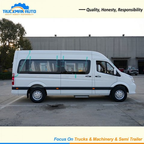 FOTON TOANO 15-seat light passenger bus side view with sliding door design