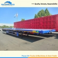 Factory 4 Axles 70 Tons Flat-bed Trailer For Bulk Goods Transportation