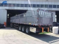 3x13 Tons 50 Tons Cargo Fence Semi Trailer For Sudan