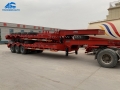 3 Axle Radial Tire 60 Tons Low Bed Trailer For Excavator Haul