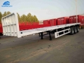 12 Tire 60 Tons Flat Bed Trailer For Cement Transport
