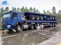 Cheaper 40FT Flatbed Container Trailer For Tanzania