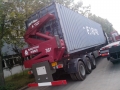 3 Axles Side Lifter Crane Container Trailer 